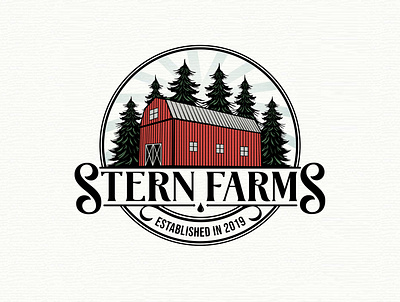Stern Farms design emblem logo illustration illustrator logo logo design logo design branding love designing typography vector