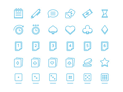 Boardgame Icons board game fun games icons line art line icons