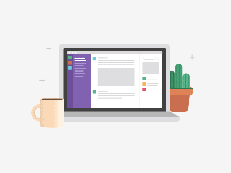 Animating Slack Illustration By Rachel Kreutzkamp On Dribbble