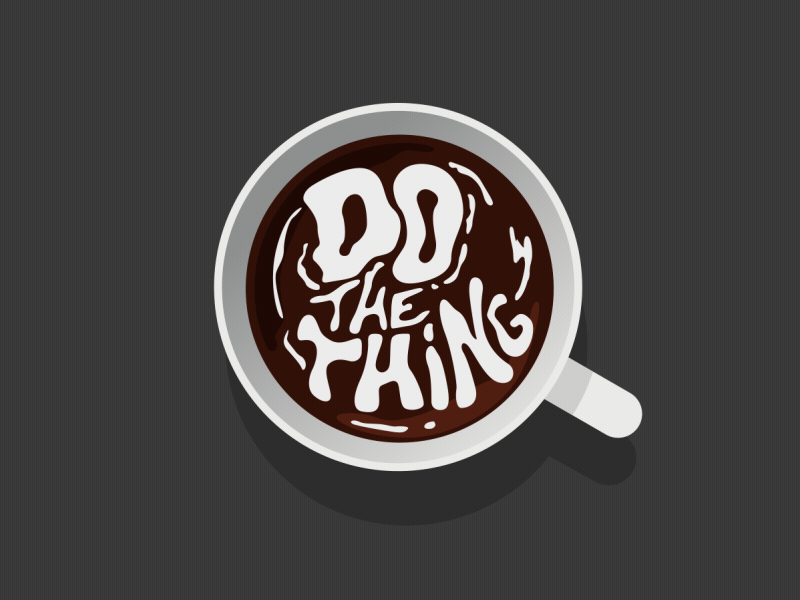 Do the thing animation coffee cup reflections splash vectober vectober2019 work