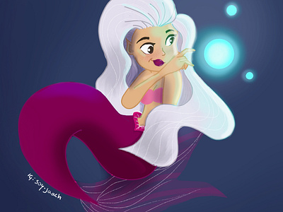 illustration with lights and shadows characterdesign design dibujodigital illustration mermaid