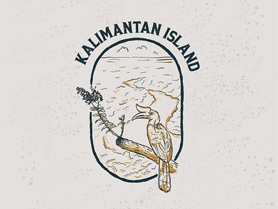 Art logo Kalimantan island