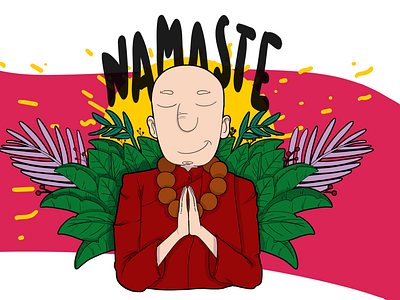 Namaste design illustration