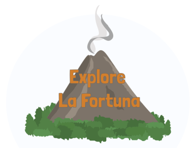 Explore La Fortuna design illustration logo vector web website