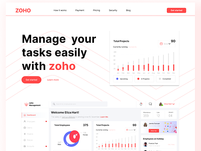 Zoho management system calender community app management system