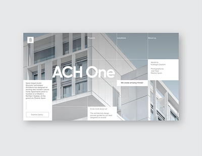 Ach One - Architecture firm architecture architecture design brand identity branding branding concept design design system illustration photography ui interface uidesign uiux uiux design uiuxdesign