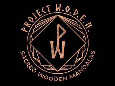Project W.O.D.E.N. Logo geometric logo logo design norse sacred geometry vector viking