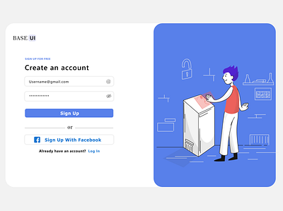 Website Login beginner login illustration login page uidesign webdesign