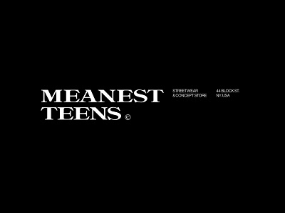 Meanest Teens branding design graphicdesign logo logodesign logotype vector wordmark