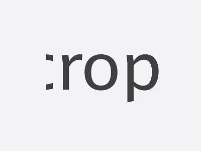 :rop crop expressive type logo