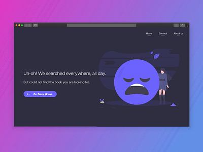 betterReads 404 Page - Daily UI  #8