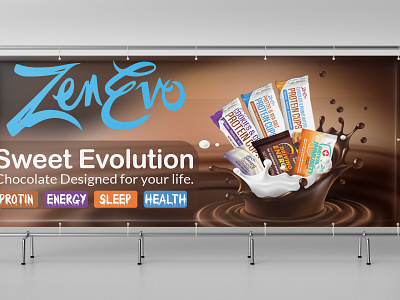 Billboard for Chocolate Company banner banner design billboard design chocolate packaging chocolates horizontal poster design