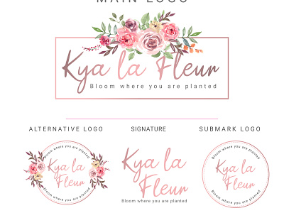 This is watercolor feminine Logo beauty beauty logo blog logo branding customlogo design feminine logo floral logo flower logo logo logo design logodesign pink color logo pink logo signature logo watercolor watercolor logo