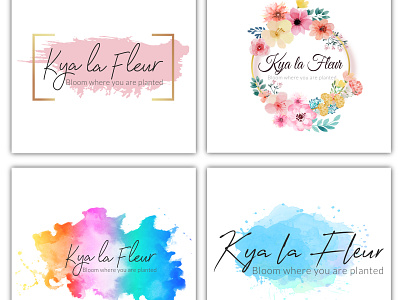 This is watercolor feminine Logo for Lifestyle and wellness blog