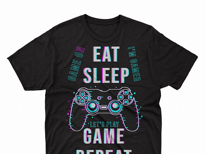 Eat Sleep Gaming T shirt design