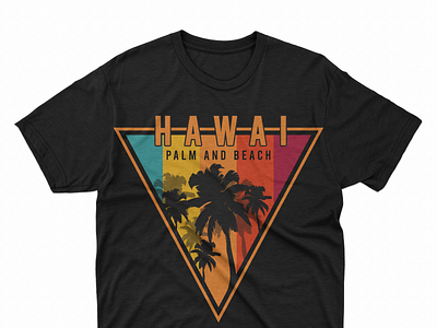 Hawai Palm Beach t shirt design