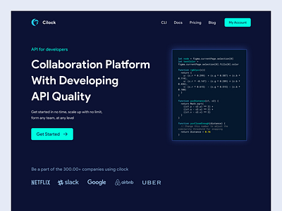 Cilock - API Testing Tools Landing Page clean dark dark mode design development graphic design landing page ui ui design uiux ux website