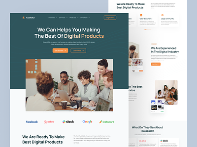 KulakaUI - Digital Product Agency Landing Page