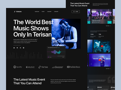 Terisan - Music Platform Landing Page