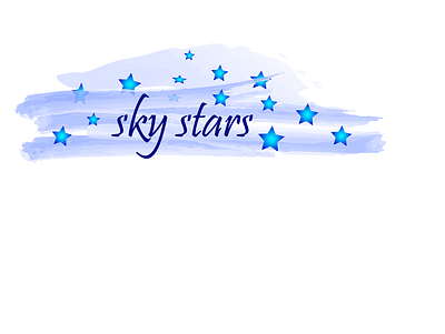sky star blue design graphic design illustration logo nature sky stars vector water color