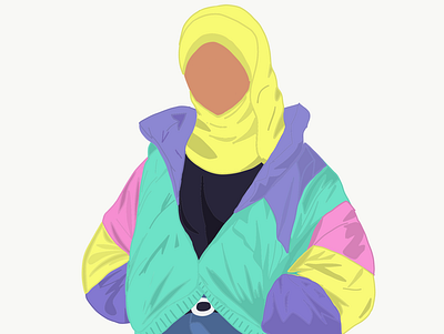 Muslim bae colorful design illustration portrait art portrait illustration portraits vector