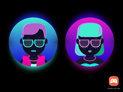 Gamer Avatar Design Concept avatar gamer illustration logo neon nightclub omletarcade