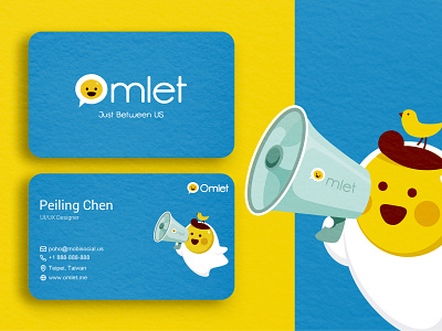 Business Card - Omlet Chat branding business card design design illustration logo vector