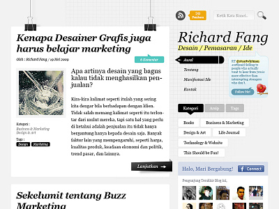 Richard Fang Personal Blog blog css home homepage html page web website wordpress