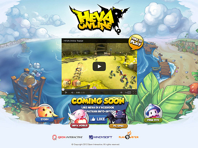 Heva Online Coming Soon Page coming soon css game home html landing page