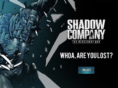 Shadow Company 404 Page 404 css homepage html onepage page web website