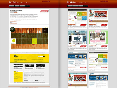 PickFolio css home homepage html index landing portfolio project web website