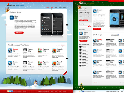 AppCloud christmas css e commerce home homepage html index landing theme web website wordpress