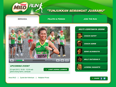 Milo Run Facebook Apps