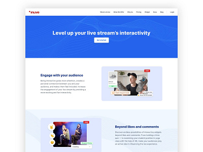 Widget Live Streaming Landing Page css home homepage html landing ui web website