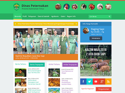 Dinas Peternakan bootstrap flat home landing web