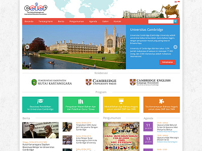 Cultural Exchange Education Foundation bootstrap education flat home landing web website