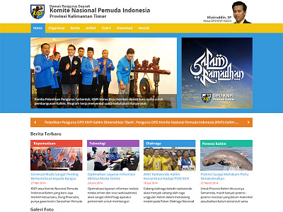 Indonesian National Youth Committee bootstrap flat goverment home landing organization web website