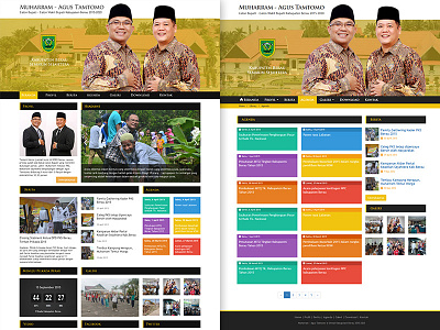 Website of Candidate Regent for Election (Pilkada) bootstrap candidate election flat goverment grid home ui ux vote web website