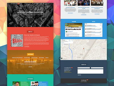 One Page Site for Indonesian Local Marketing Agency bootstrap flat grid home homepage landing layout one page parallax ui ux web