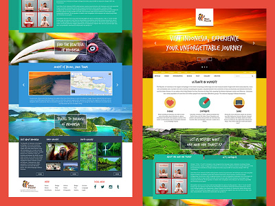 Homepage Tourism Campaign flat flatui homepage landing mockup onepage tourism ui ux