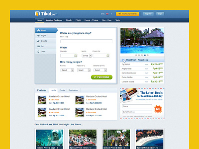 Tiket.com Realign Landing Page (Unreleased) flight home hotel landing page search tiket.com travel