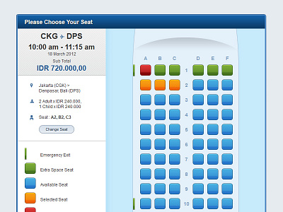 Tiket.com Choose Flight Seat