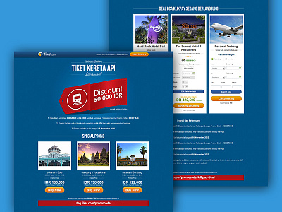 Tiket.com Single Promo Page deal htmlcss mini page promo promocode single tiket.com trains