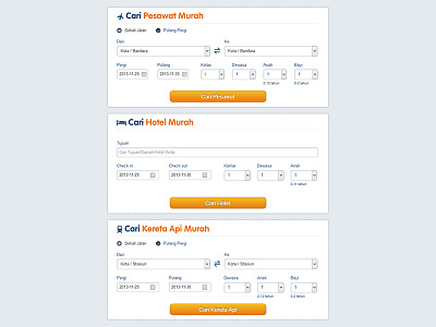 Tiket.com Realign Search Box booking box css element flight hotel html page search ticket train web