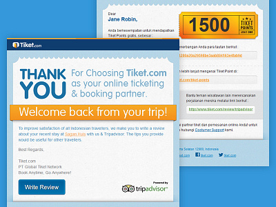 Customer Review css customer email html newsletter review tiket.com webmail