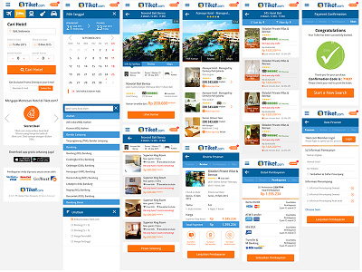 Tiket.com Mobile Hotel Page booking car event flight grid hotel mobile ticket tiket.com train web