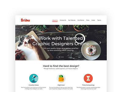 Sribu Homepage business homepage landingpage marketplace website