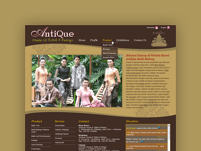 AntiQue House of Batik Malang batik homepage indonesia malang web website