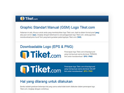 Graphic Standart Manual Logo Tiket.com