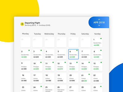 Departing Flight Date apps date day departing flight javascript month schedule web